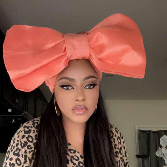 Oversized BOW Metallic Aso-oke Auto Gele High Quality Made in Nigeria - Picture 4 of 11